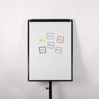 Dry Erase Magnets Set - 24 Pack - 4x4 in Whiteboard Magnetic Notes Planning Pads Labels - Small White Board Magnet Strips Name Tags for Home and Office