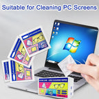 Pre-Moistened Lens Cleaning Wipes, Cleaning Wipes for Glasses, Computer & Laptops Screens, Smart Phones, Optical Lens, Goggles, and Watch Screen l Quick-Dry and Scratch-Free (Black)