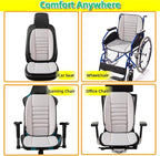 kingphenix Car Seat Cushion with Back Support Pillow: Enhanced Comfort Memory Foam Design for Pain Relief, Ideal for Drivers and Office Use - Ergonomic Lumbar Comfort for Long Sitting - Gray