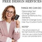 Custom Business Cards - 300gsm Matte Paper Waterproof Front & Back Printed 3.5x2 inch Customizable Logo/Text/QR Code 100/200/500/1000/2000 Pcs