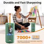 AFMAT Electric Pencil Sharpener, Fully Automatic Pencil Sharpener, Auto in & Out, Rechargeable Hands-Free Sharpeners for Jumbo & Colored Pencils (6.5-12mm), Portable for Home/Classroom/Office PSC2