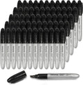 INTUNO Jumo Permanent Markers, 60 Count Black, Chisel tip, Oil-Based Permanent Markers, Waterproof and Fade-Resistant, for Paper, Wood, Metal, Glass and More