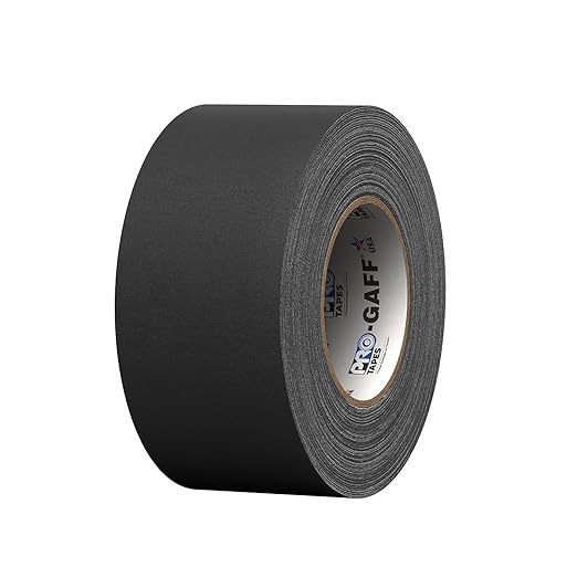 3" Pro Gaff Gaffers Tape 55 yards length black matte. Premium Heavy-Duty Gaffers Tape trusted by professional Gaffers. Made in the USA. Holds Tight, Easy to remove. (Pack of 16)