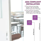 ADA CENTRAL SIGNS - 6" X6" Exam Room 3 Sign - ADA Compliant Tactile Graphics Grade 2 Braille Text Acrylic Wall Signs - Educational Institution Directional Assistance Test Center Door Sign for Schools