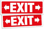 iSYFIX Exit Signs - 2 Pack 12x4 Inch Directional Right & Left Arrow Signs, 40 mil Polystyrene Plastic, UV Laminated, Scratch & Fade Resistant, Waterproof - Ideal for Office, Theater, School, Business