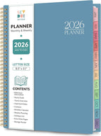 2026 Planner, 8.5" x 11" Weekly and Monthly Planner, January 2026 - December 2026, Agenda Planner with Monthly Tabs, Goal Setting & Time Management Organizer for Women & Men