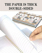 DHGPTS Spiral Journal Notebook, A5 Cute Notebooks for Women Men, College Ruled Hardcover Notebook for Work & Note Taking, 60 Pages Double-Wire Journals for Writing, Cute Gentle Cats