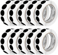 Perco Black 1-Inch Perforated Circle Dot Sticker Labels — 10 Rolls, 10,000 Round Stickers — with Permanent Adhesive for Inventory Management, Color Coding, Garage Sales, Crafts—Made in USA