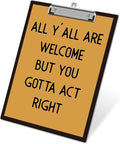 APIILVPQ Retro Clipboard，Welcome Clipboards with Low Profile Clip for Office School Use, Vintage Wooden Clip Boards for Nurses Teachers Students - A06