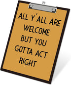 APIILVPQ Retro Clipboard，Welcome Clipboards with Low Profile Clip for Office School Use, Vintage Wooden Clip Boards for Nurses Teachers Students - A06