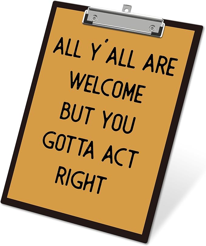 APIILVPQ Retro Clipboard，Welcome Clipboards with Low Profile Clip for Office School Use, Vintage Wooden Clip Boards for Nurses Teachers Students - A06