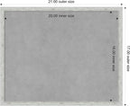 Amanti Art Silver Framed Magnetic Board 17x21 Small Vision Board for use with Magnets, 100% Metal Sheet to Display Items as Office Decor or for Home Organization in mudroom, Kitchen or Kids Room