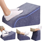 Opuvidity Foot Rest for Under Desk at Work Ergonomic Under Desk Footrest，Support Foot Pillow Double-Sided Footstool， for Office, Home & Gaming Leg Elevation Pillow Blue