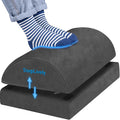 StepLively Foot Rest for Under Desk at Work, Comfortable Foot Stool with 2 Adjustable Heights, Footrest with Washable Cover, for Back & Hip Pain Relief, Suitable for Office, Home and Car (Grey)