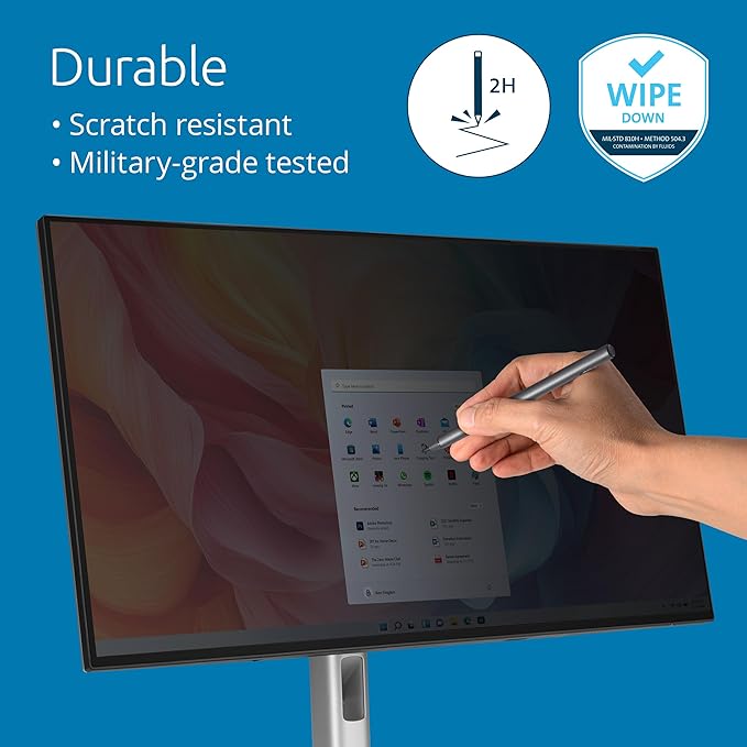 Kensington High Clarity Privacy Screen for 34 inch 21:9 Widescreen Monitor, Easy Installation Computer Privacy Filter for Desktop, 2H Hardness Protection, Compatible with LG Samsung Dell, HC340E219A