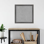 Amanti Art Grey Framed Magnetic Board 27x27 Medium Vision Board for use with Magnets, 100% Metal Sheet to Display Items as Office Decor or for Home Organization in mudroom, Kitchen or Kids Room