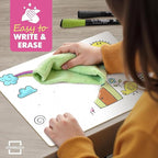 Scribbledo 12 Small White Board Dry Erase Boards Classroom Pack Mini White Boards 9"x12” Double Sided Personal Whiteboards for Students Teachers School Supplies Lapboards Mini Whiteboard Erasers Incl