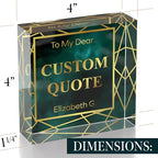 Personalized Gifts, Custom Quote Block Letter Board,Crystal-Clear Acrylic With Gift Box,17 Styles, Holiday and Christmas Gift for Mom, Dad, Girlfriend, Him or Her, Husband, Wife (4"x4, Affluent)