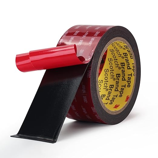Bulina Double Sided Mounting Tape 5925 VHB 2" Width Black Foam Tape High Bond Waterproof Heavy Duty Strong Adhesive Tape Thick 0.025 in Fastener Replace Décor Frame Logos