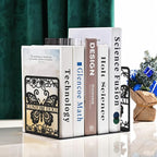 Personalized Butterfly Decorative Book Ends, Heavy Duty Bookends for Shelves, Non-Slip Book Stopper, Metal Modern Bookshelf Decor for Home Office Study Room, Gifts for Readers Color03