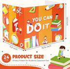 24 Pcs Privacy Boards for Student Desks Bright Colored Classroom Desk Divider Trifold Table Desk Privacy Panel Folders Screen Partition for School Teacher Student Study Test Home(Pen)