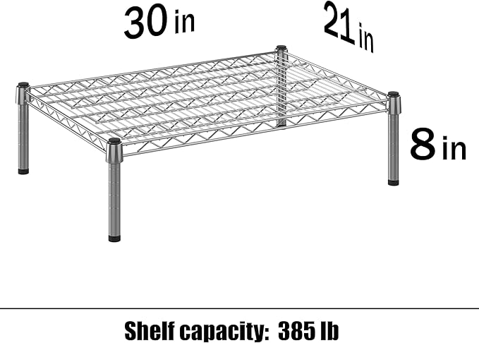 Regal Altair 21" Deep x 30" Wide x 8" Height Wire Shelving Kit | 1-Tier | NSF Commercial Storage Rack Unit