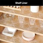 Cooyes Shelf Liner – Premium Non-Adhesive Cabinet & Drawer Liner for Kitchen – Waterproof Shelf Paper with Modern Pattern – Durable EVA Cabinet Mat – Easy to Cut （17.5" W x 197" L）
