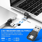 Presentation Clicker with Air Mouse - USB C Wireless Presenter Remote Clicker with Pointer, RF 2.4GHz PowerPoint Clicker for Presentation
