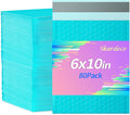 skardeco 6x10 Inch Teal Bubble Mailers 80 Pack Self-Seal Poly Padded Envelopes Suitable for Small Businesses to Package and Mail Jewelry Cosmetics, Electronic Products, Cards (Teal, 6x10-80)