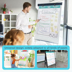FAHKNS Sticky Easel Pad，Large 25x30 Inch Self-Adhesive Teacher'S Flip Chart Paper, Easel Pad with Dry Erase Surface for Classroom/Office, White, 30 Sheets/Pad, 10Pads/Pack, 300 Sheets