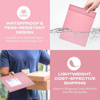 Light Pink Large Poly Bubble Mailers 12x15 inch | Self Seal Padded Envelopes Cushioned Bubble Mailer | Usable Size 12x15 | WaterProof | Lightweight mailing Shipping Bags | 50 Pack Bulk
