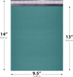 Green 10x13 Inch Poly Bubble Mailers |Self Seal Padded Envelopes for Thick books | Air Cushioned Bubble Mailer | Usable Size 9.5x13 Inch | Waterproof Lightweight Mailing Shipping Bags | 100 Pack Bulk