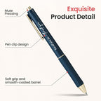 Taja Gel Pens, 6 Pcs Quick Dry Black Gel Ink Pens, 0.5mm Fine Point Smooth Writing Pens for Journaling and Note Taking, Cute Aesthetic Pens for Women & Men-Gratitude