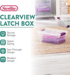 Sterilite 36-Pack 15 Quart Clearview Latch Box, Stackable Organizer Bins with Latching Lids - Clear Plastic Organization Containers for Closet, Bedroom, Shelving Units and Everyday Home Storage