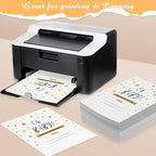 Fainne 200 Sheets 8.5 x 11 Inches Card stock Thick Paper Heavyweight Card Stock Printer Paper 250 GSM 92 lb Cover 170 lb Text for Invitations Menus Crafts DIY Projects(White)