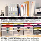 Ultimate Office TierDrop™ 40-Slot, 47 ½"w Literature, Forms, Mail and Classroom Sorter - Fully Expandable with Optional Add-On Tiers