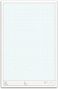 NextDayLabels - 11x17 Graph Paper Pad, for Blueprint Drawings, Drafting, Engineering and Planning, with Header for documentation. Quadrille Grid Paper Pads with Blue Lines, high Brightness, 50 Sheets per pad (1 Pad)