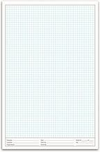 NextDayLabels - 11x17 Graph Paper Pad, for Blueprint Drawings, Drafting, Engineering and Planning, with Header for documentation. Quadrille Grid Paper Pads with Blue Lines, high Brightness, 50 Sheets per pad (1 Pad)