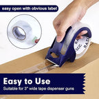 RAZCC Packing Tape, 24 Rolls Clear Heavy Duty Packaging Tape with Dispensers for Packing Shipping Moving Mailing, Thicker Sealing Tape -1.88" x 65 Yards Per Roll, 1560 Total Yards