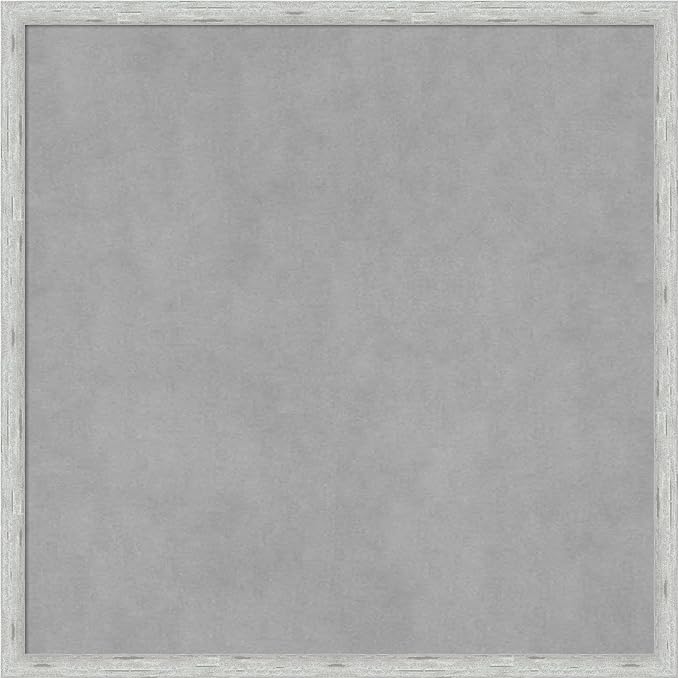 Amanti Art Silver Framed Magnetic Board 21x21 Medium Vision Board for use with Magnets, 100% Metal Sheet to Display Items as Office Decor or for Home Organization in mudroom, Kitchen or Kids Room