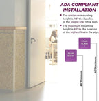 ADA CENTRAL SIGNS - 6" X6" Exam Room 1 Sign - ADA Compliant Tactile Graphics Grade 2 Braille Text Acrylic Wall Signs - Educational Institution Directional Assistance Test Center Door Sign for Schools