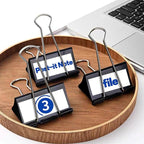 30 Pack Binder Clips with Labels, 2.4 Inch Extra Large Binder Clips Big Paper Clamps for Office and Home Supplies