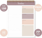 To Do List Notepad - Daily Planner Notepad Undated 52 Sheets Tear Off, 6.5" x 9.8" Checklist Productivity Organizer with Hourly Schedule for Tasks(3 Pack)