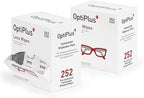 OptiPlus Eyeglass Lens Wipes l Pre-Moistened l Cleaning Wipes for Glasses, Smart Phones, Optical Lens, Goggles, and Watch Screen l Quick-Dry & Scratch-Free | 252 Count (504 Count (Pack of 1))