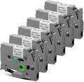 Pillex TZe-231 TZe TZ Tape 12mm 0.47 Laminated White AZe Label Tape Replace for Brother Label Maker Tape TZe231 Work with Brother P Touch Label Maker PT-D210 PT-H110 PT-D220 PT-D400 D600 D610BT 6-Pack