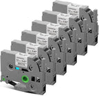 Pillex TZe-231 TZe TZ Tape 12mm 0.47 Laminated White AZe Label Tape Replace for Brother Label Maker Tape TZe231 Work with Brother P Touch Label Maker PT-D210 PT-H110 PT-D220 PT-D400 D600 D610BT 6-Pack