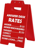 Funny Office Gag Gifts for Coworker Answer Desk Rates Desk Sign for Women Men Coworker Boss