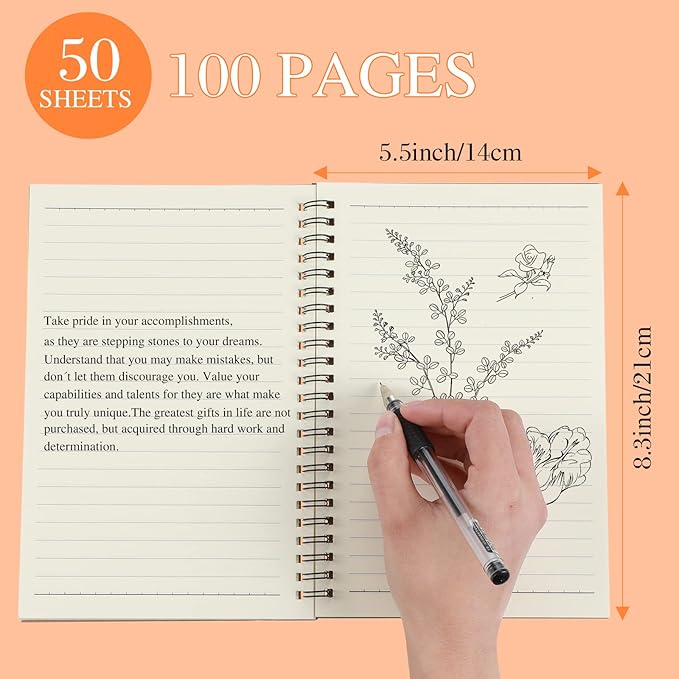 Yahenda Spiral Notebook Bulk A5 Journal Lined 8.3'' x 5.5'' Writing Composition Paper Small Notepad Subject Notebook for Students Office Business Back to School Supplies(Multi Color,18 Pcs)