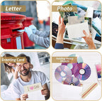 Ayearparty 500 Pcs 6.5 x 4.5 Inch Rigid Photo Mailers with Self-Adhesive White Cardboard Card Shipping Envelopes Bulk Stay Flat for Document CD Paper Picture