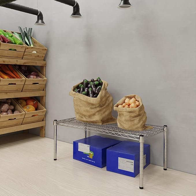 Regal Altair 18''W x 36''L x 14''H Chrome Plated Wire Dunnage Rack | Off The Floor Storage